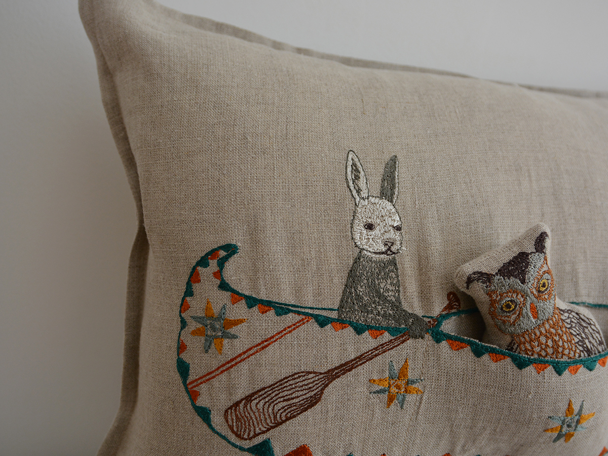 coral and tusk pillows