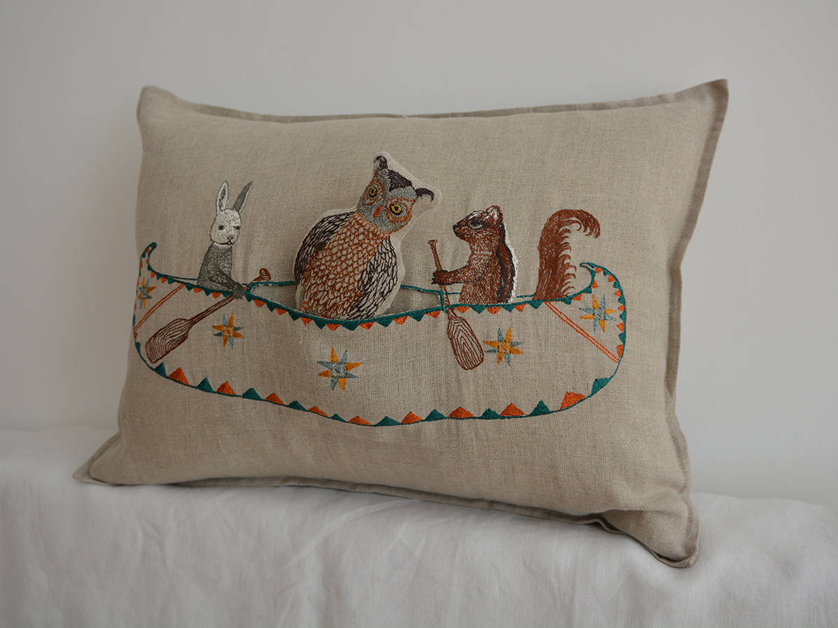 coral and tusk pillows