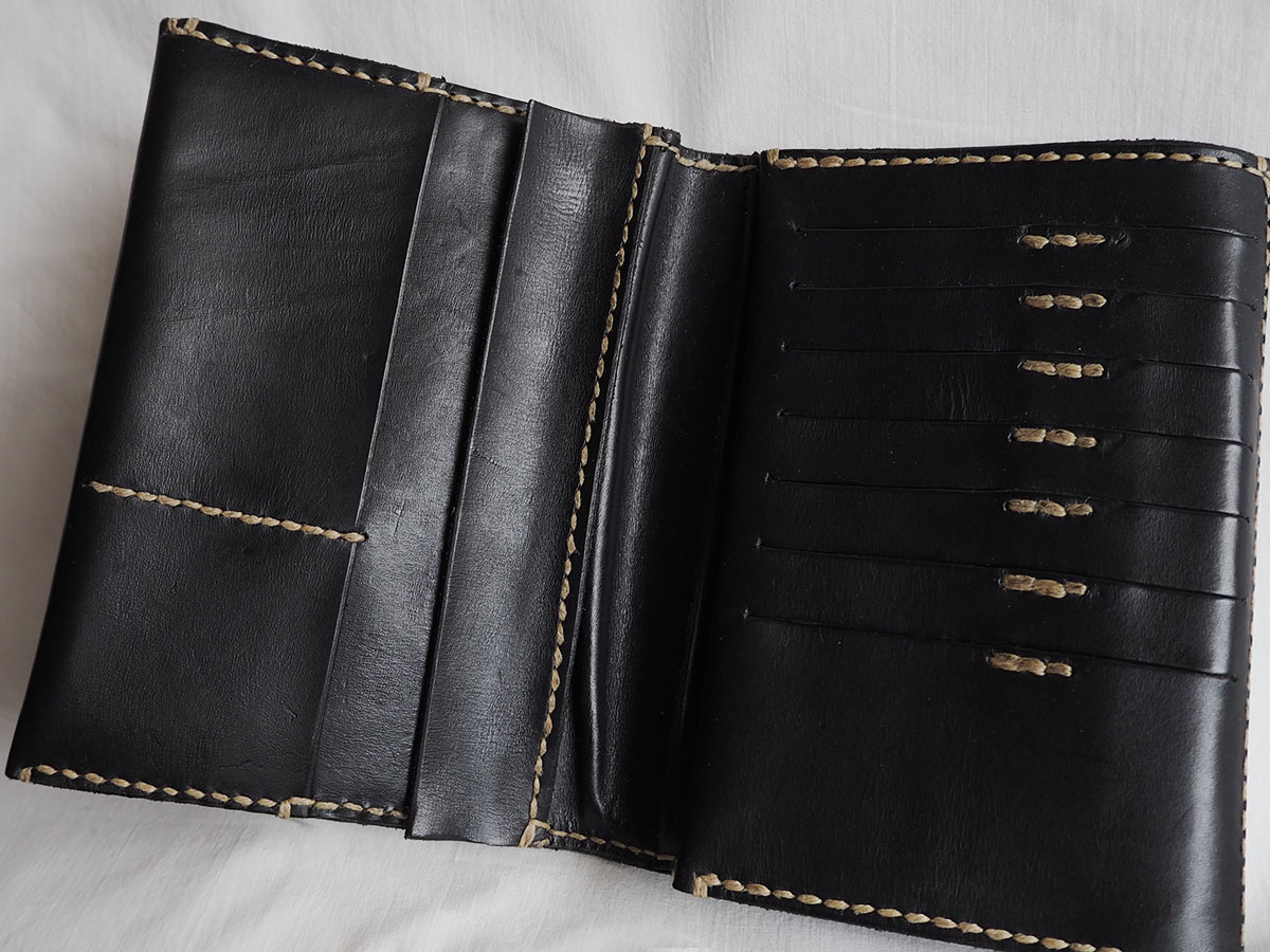 Henry Cuir / アンリークイール, Vintage Folding Wallet - Black 
