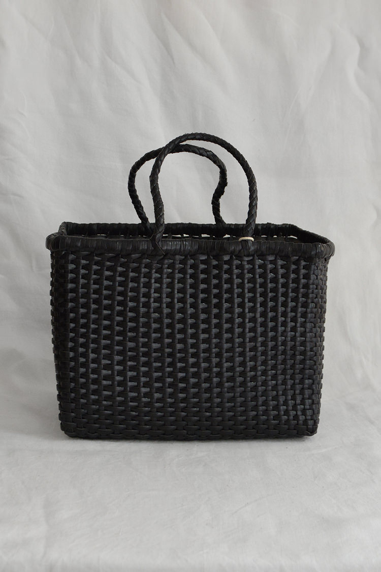 Dragon Diffusion Belgium, Hand Braided Leather Bag 8805 B Weave Big - Black