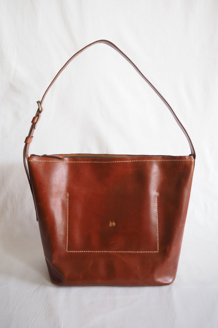 Henry Cuir / アンリークイール, Vintage Leather Shoulder Bag - Tan