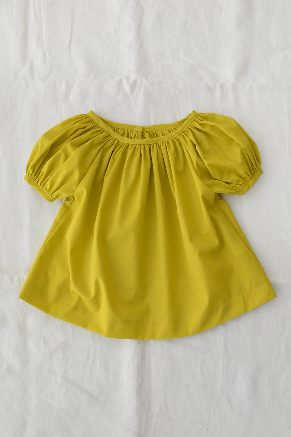 Gathered Blouse Melody Mustard　キッズブラウス　