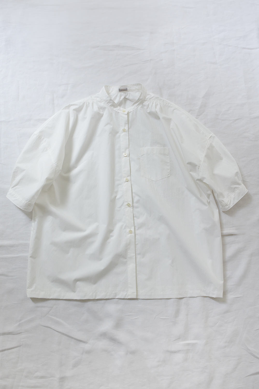 MAKIE / マキエ、Button Down Shirt Ada - White　Top画像