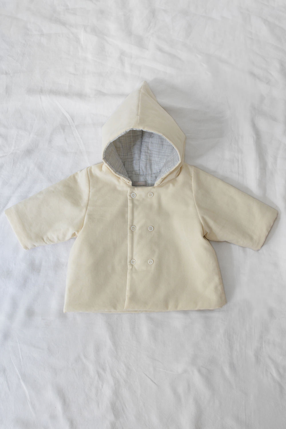 Corduroy Baby Jacket Finn - Cream Top画像