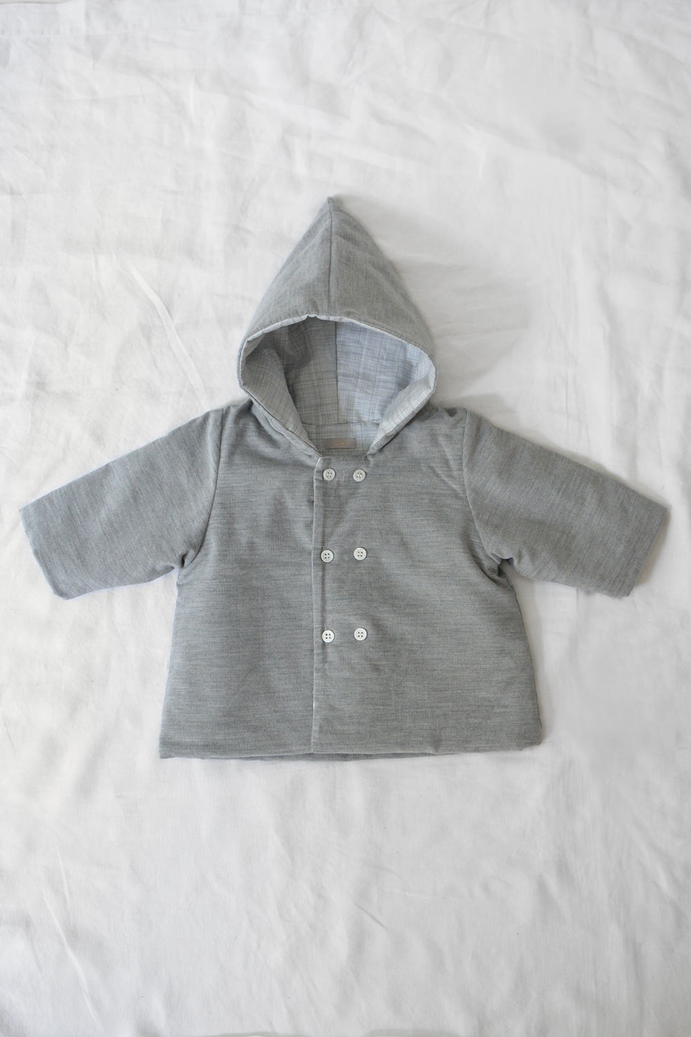 Corduroy Baby Jacket Finn - Gray　Top画像