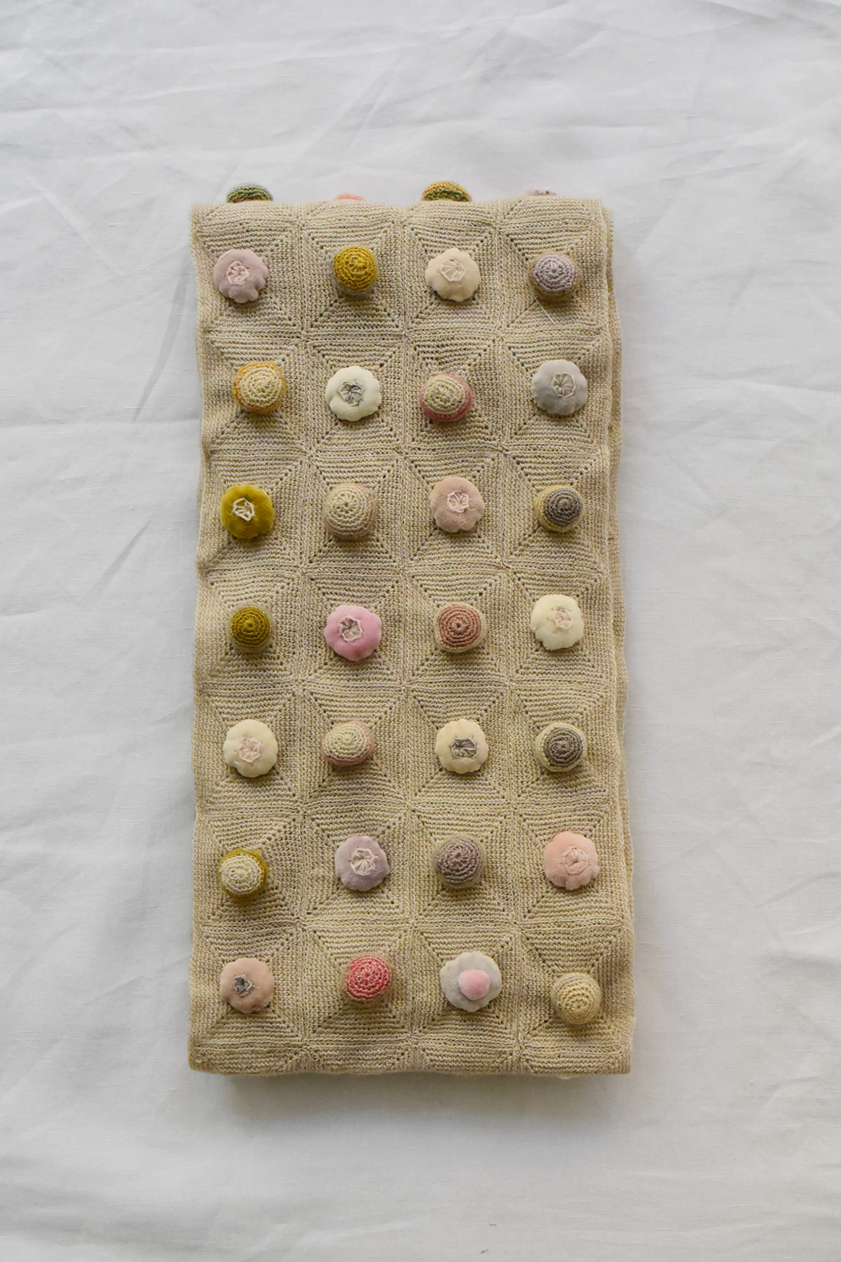 Sophie Digard、wool cotton scarf、ソフィディガール、ハンドメイド、マダガスカル、ウールコットンスカーフ、手作り