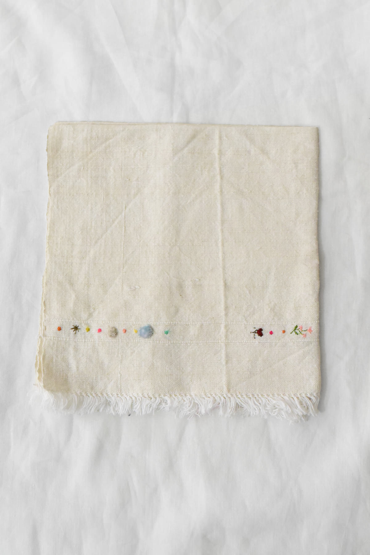 Antonia Rossi, Embroidered Linen Napkins - No. A14