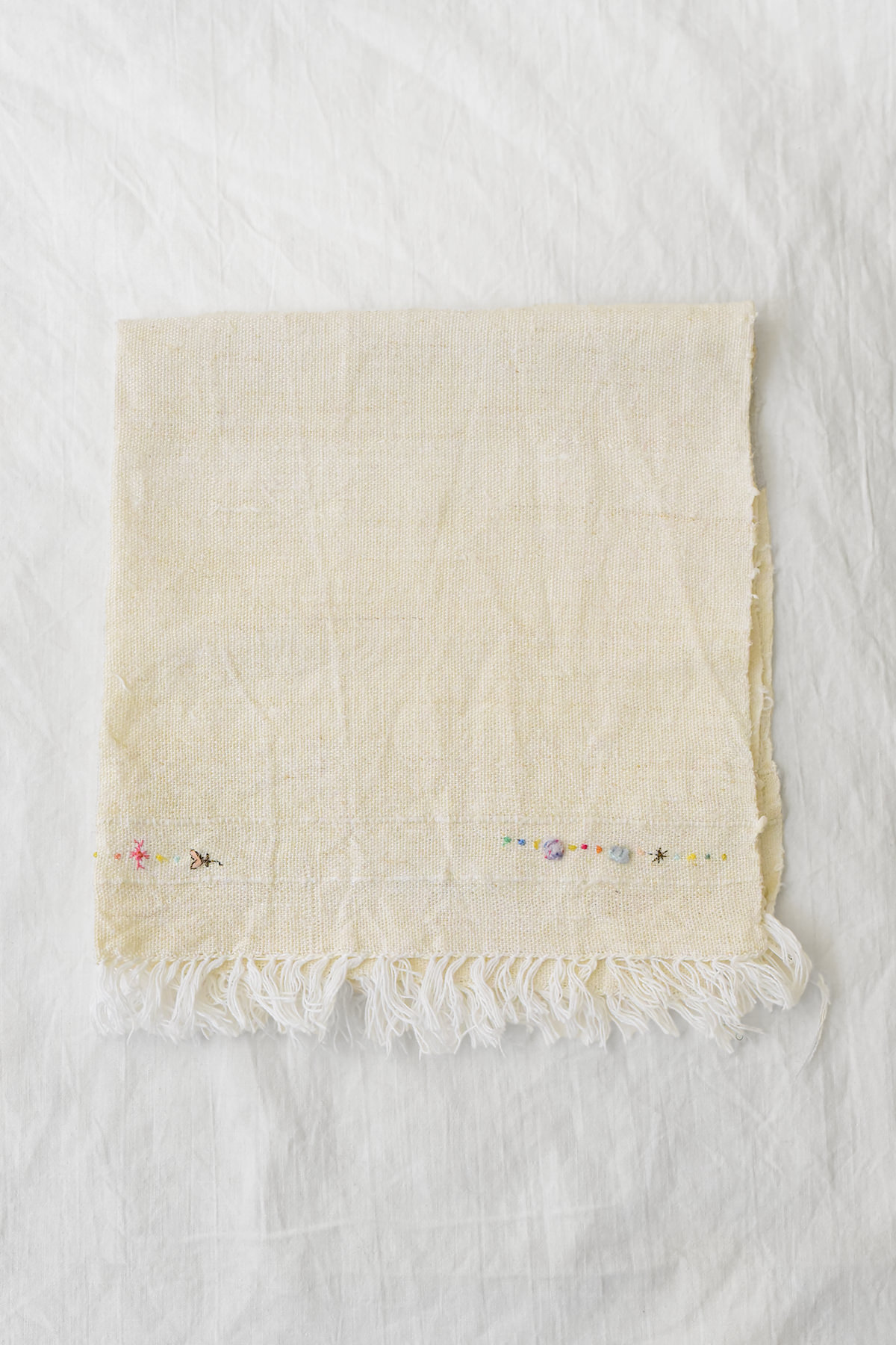 Antonia Rossi, Embroidered Linen Napkins - No. A19