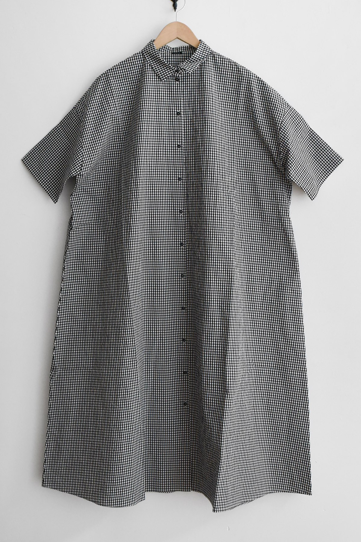 apuntob (a.b)/ アプントビー, P1813 Dress - Black Gingham Check cotton dress
