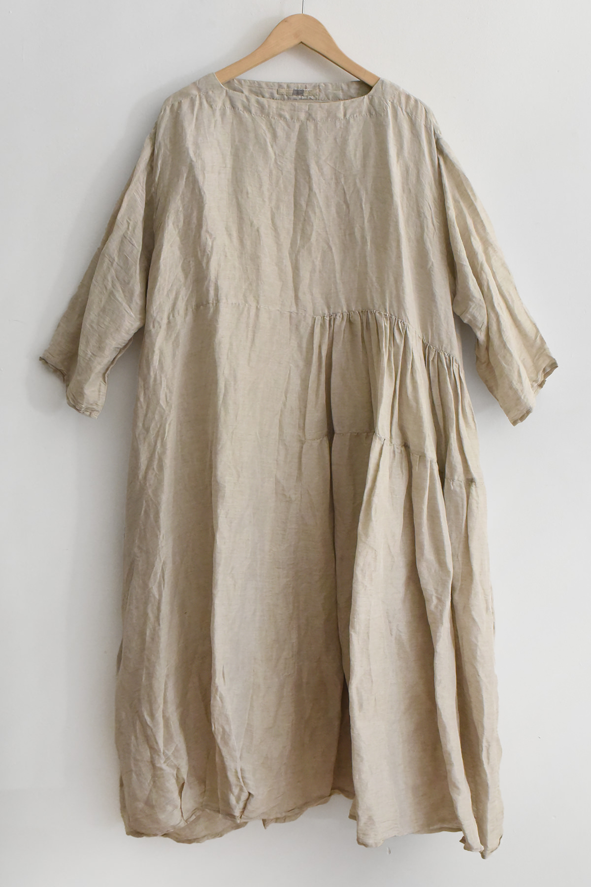 Aodress, All Spice Dress - Natural　silk linen