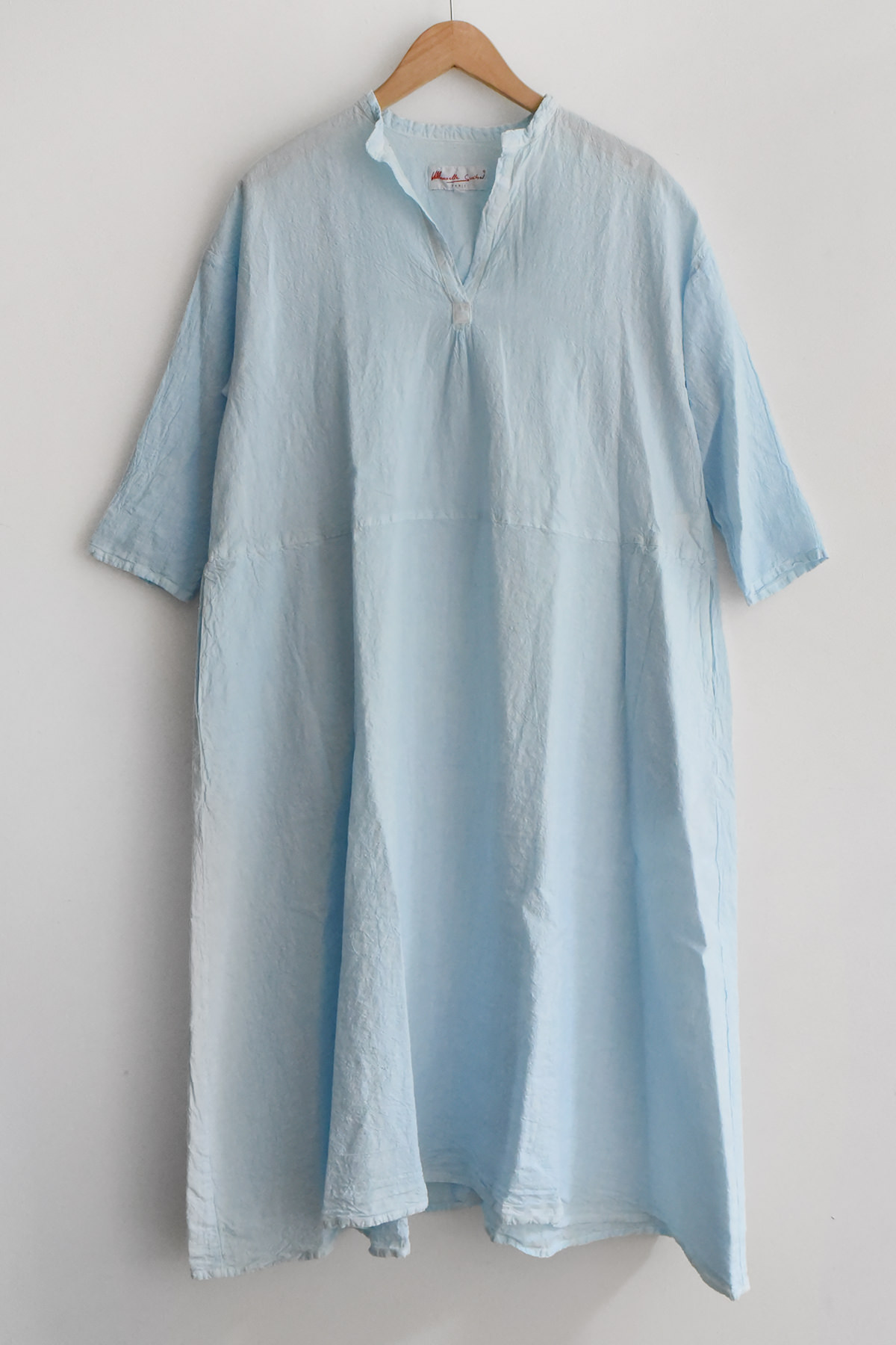 Manuelle Guibal / マニュエルギバル, 7072 Dress Mao Natsu - Chlorash　linen dress