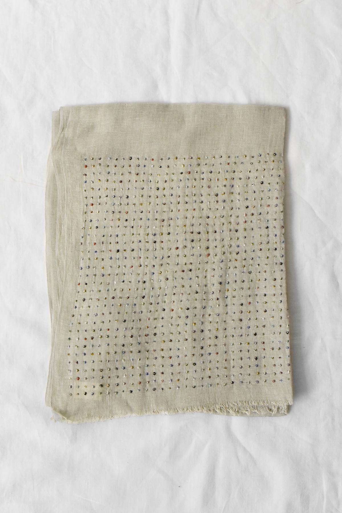 Sophie Digard、ソフィディガール、handmade、ハンドメイド、マダガスカル、linen scarf、リネンスカーフ、手作り