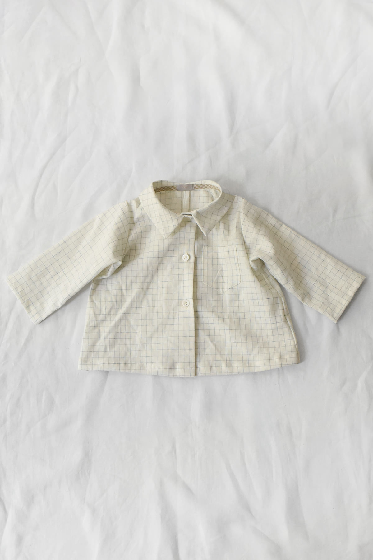 Blouse Otis - Off-White Check コットンブラウス