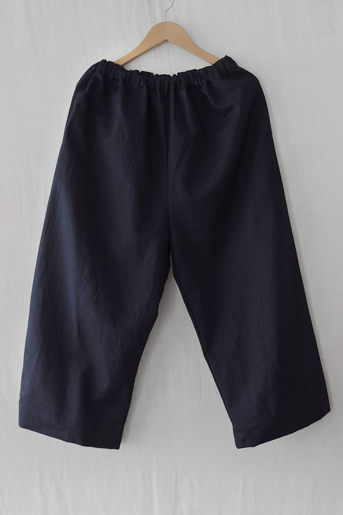 Makié コットンリネン ワイドパンツ Quince Navy