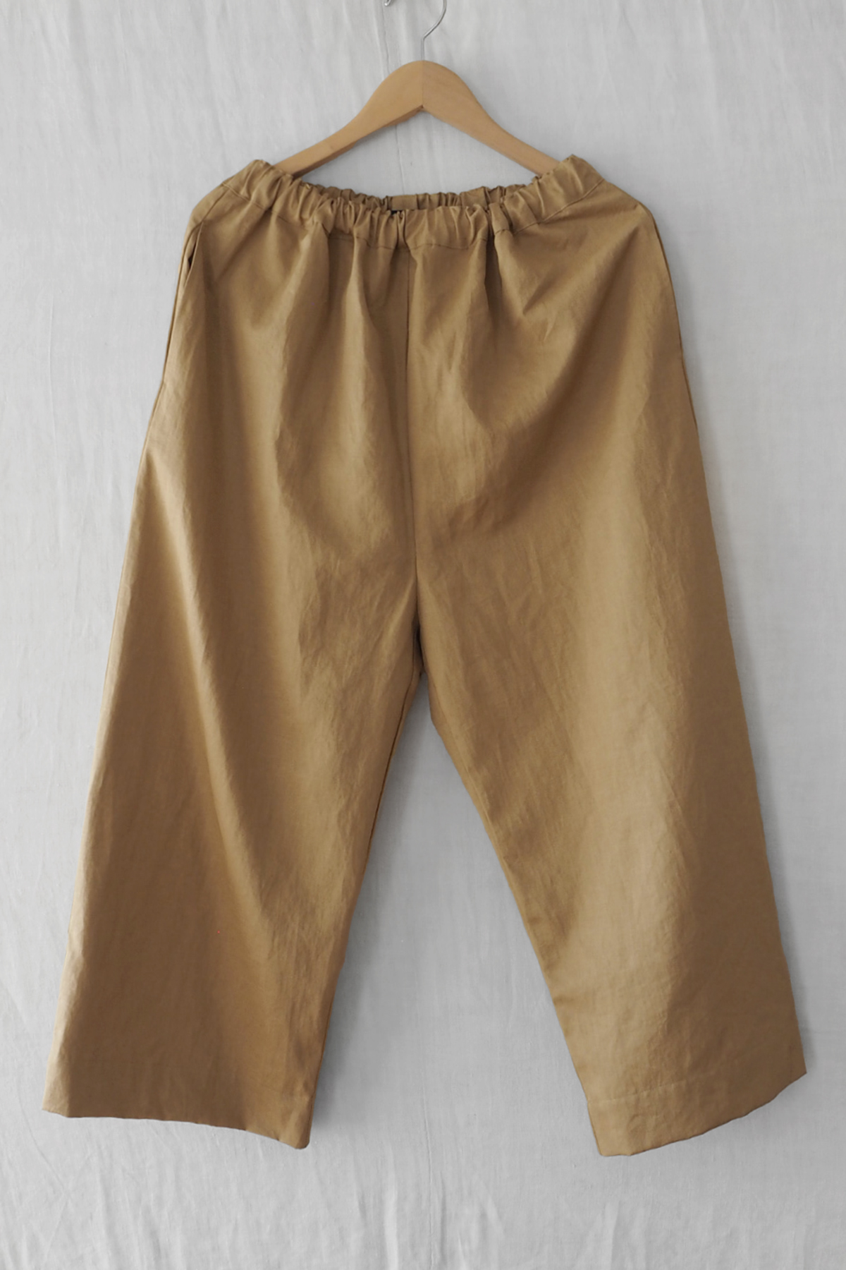 Makié コットンリネン ワイドパンツ Quince Beige
